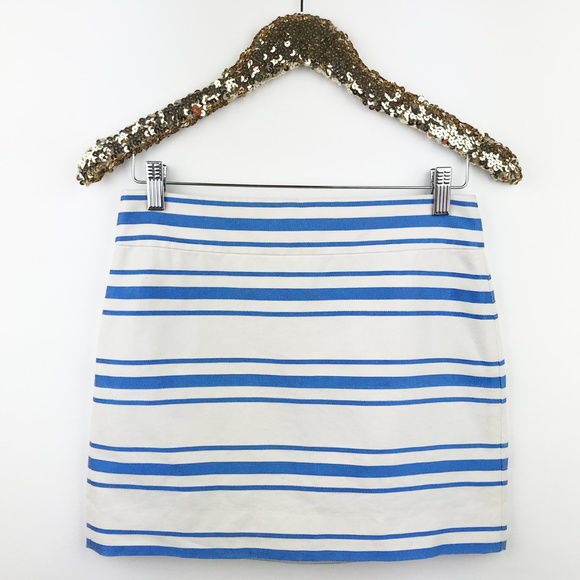 J. Crew Dresses & Skirts - J Crew Metallic Blue Striped Skirt